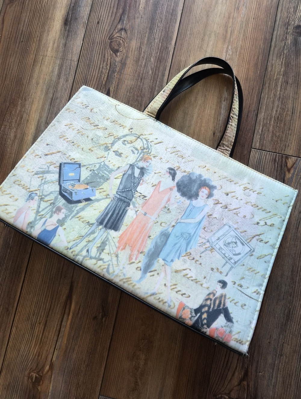 Fashion Illustration Tote Bag Featuring Vintage-style From The 1920s